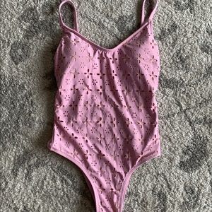 J Crew light pink eyelet swimsuit